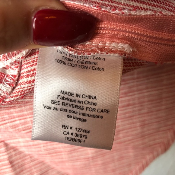 Heartloom Thelma Striped Flare Tank Top Red White - Picture 7 of 8